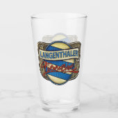 Fürabebier Glas in Langenthal der echte Biergenuss タンブラーグラス (正面)