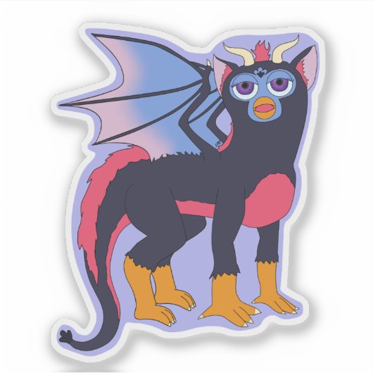 Furby Dragon Sticker シール (正面)