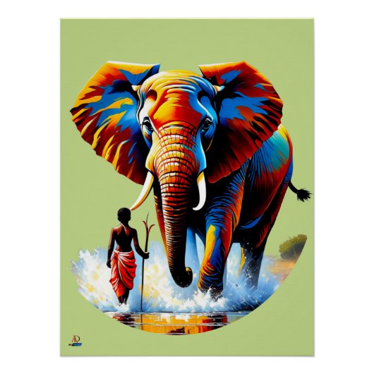 Furchtloser Junge trifft Elefantenbullen ポスター (正面)