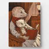 Furets lisant un livre フォトプラーク (正面)