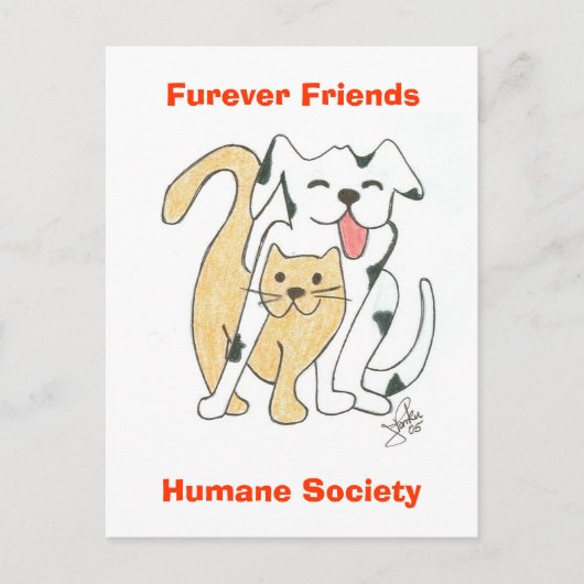 Furever Friends Human Societyはがき ポストカード (正面)