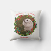 FURever In Myハートクリスマスペットテンプレート/白 クッション (裏面)