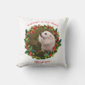 FURever In Myハートクリスマスペットテンプレート/白 クッション (正面)