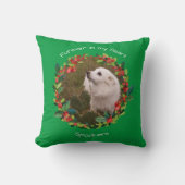 FURever In Myハートクリスマスペットテンプレート/緑 クッション (正面)