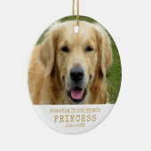 Furever in OurハートPet記念カスタム写真Ce セラミックオーナメント (右)