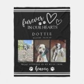 Furever In Our Hearts Dog Memorial Photo Blanket フリースブランケット (正面)