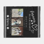 Furever In Our Hearts Dog Memorial Photo Blanket フリースブランケット (正面(横))