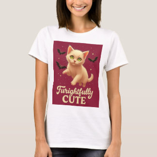 Furightfully Cute – Halloween Cat T-Shirt Tシャツ