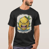 Furious Lemon Face with Splash Effect   Tシャツ (正面)