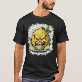 Furious Lemon Face with Splash Effect   Tシャツ