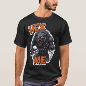 Furious werewolf with glowing eyes and sharp fangs tシャツ (正面)