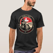 Furka峠 | スイス | オートバイ tシャツ (正面)