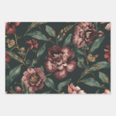 Furniture DIY Dark Botanical Gift Wrap Rustic Goth ラッピングペーパーシート (正面3)