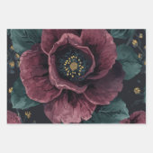 Furniture DIY Dark Botanical Gift Wrap Rustic Goth ラッピングペーパーシート (正面)
