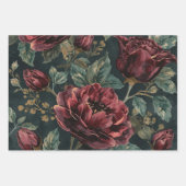 Furniture DIY Dark Botanical Gift Wrap Rustic Goth ラッピングペーパーシート (正面3)