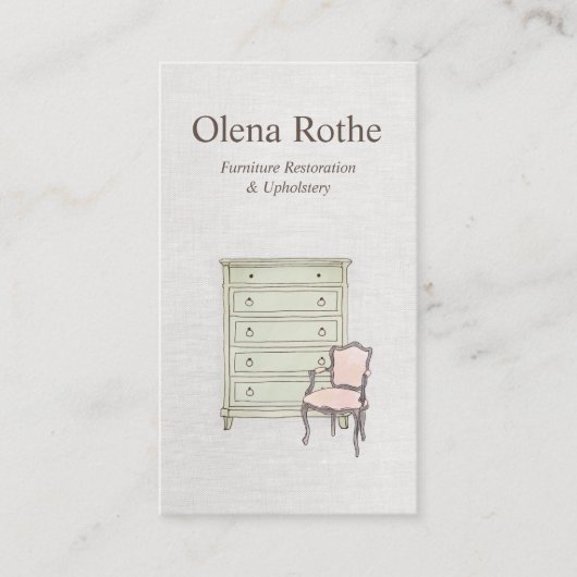 Furniture Restoration Refinisher  Business Card 名刺 (正面)
