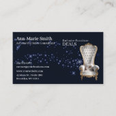 Furniture Sales Sparkle Chair Black Business Card 名刺 (正面)