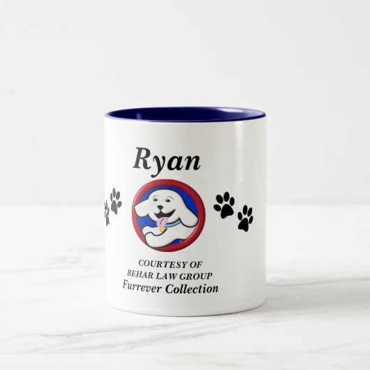 Furrever パーソナライズされた Coffee企業の Mug: ツートーンマグカップ (中央)