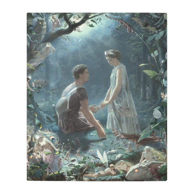 Furries：シェイクスピアの真夏の夜の夢 メタルプリント (正面)