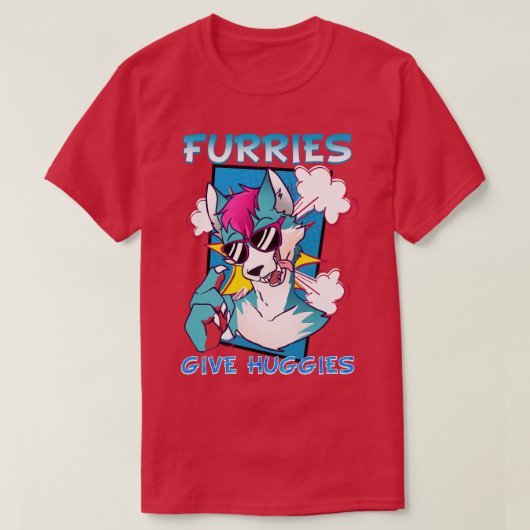 Furries 与え Huggies I Fandom I Cosplay Tシャツ (デザイン正面)