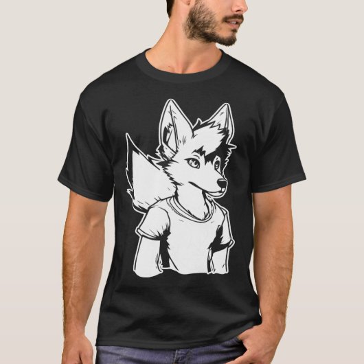 Furries Fursona  Cosplay Furry Fandom Tシャツ (正面)