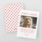 Furry And Bright ペットの犬の写真のクリスマス シーズンカード