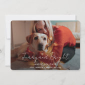 Furry and Bright Photo Tartan Christmas シーズンカード (正面)