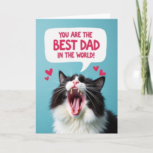 Furry Best Dad Greeting Card カード (正面)