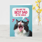 Furry Best Dad Greeting Card カード (黄色い花)