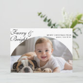 Furry & Bright Colorful Family Holiday Card シーズンカード (スタンド正面)