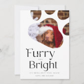 Furry&Bright Petフォトフレームおもしろいホリデーカード 招待状 (正面)