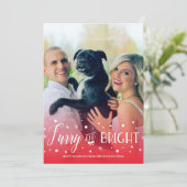 Furry & Bright - Pet Christmas Photo シーズンカード (スタンド正面)