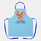 Furry Cheese Man Business Mouse Tie Glasses Nerdy エプロン (正面)