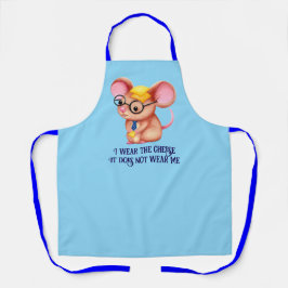 Furry Cheese Man Business Mouse Tie Glasses Nerdy エプロン