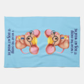 Furry Cheese Man Business Mouse Tie Glasses Nerdy キッチンタオル (横)