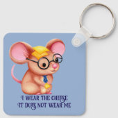Furry Cheese Man Business Mouse Tie Glasses Nerdy キーホルダー (裏面)