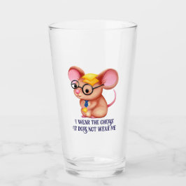 Furry Cheese Man Business Mouse Tie Glasses Nerdy タンブラーグラス