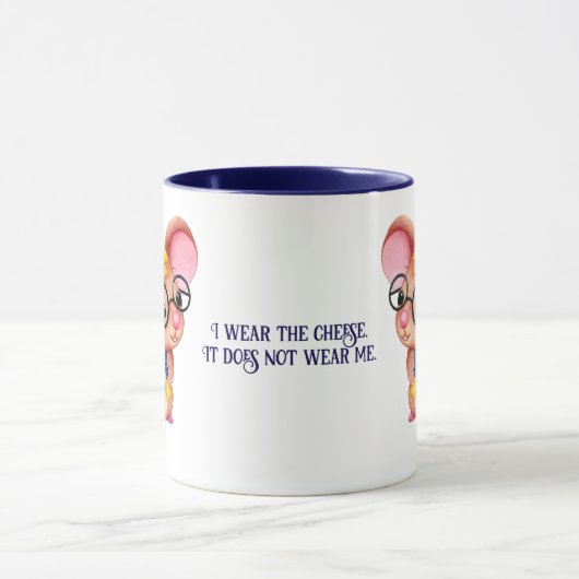 Furry Cheese Man Business Mouse Tie Glasses Nerdy マグカップ (中央)