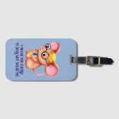 Furry Cheese Man Business Mouse Tie Glasses Nerdy ラゲッジタグ (正面横)