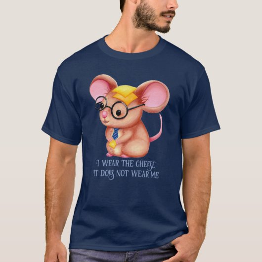 Furry Cheese Man Business Mouse Tie Glasses Nerdy Tシャツ (正面)