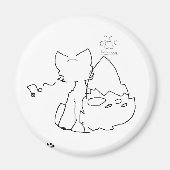furry fox and furry island mark magnet マグネット (正面)