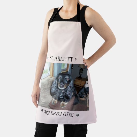 Furry Friend Name & Paw Print Accent Layout エプロン (インサイチュ)