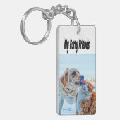 Furry Friendsの猫と犬の写真 キーホルダー (正面左)