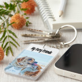 Furry Friendsの猫と犬の写真 キーホルダー (正面右)