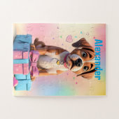 Furry Friendsボクサー・パピーとギフトカラフルズ ジグソーパズル (横)