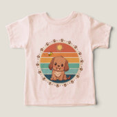 Furry Friends:可愛い犬Tee for Little One (デザイン正面)