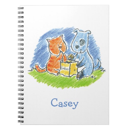 Furry Friends Cookiesスパイラルノートブック ノートブック (正面)