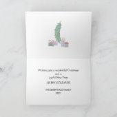 Furry friends editable Christmas card シーズンカード (内部)