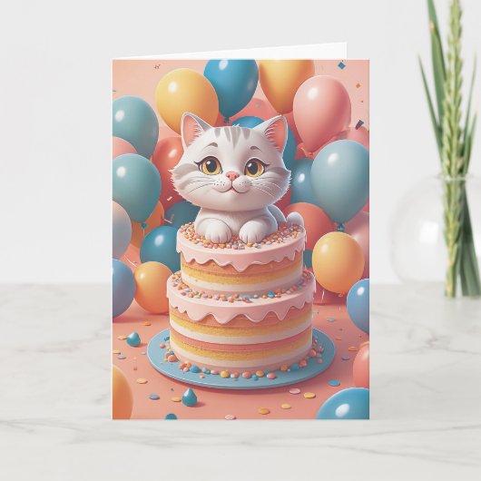 Furry Friends Wishing You Happy Birthday カード (正面)