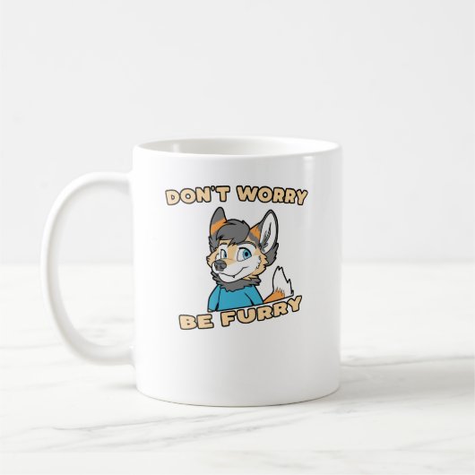Furry Furry Fandom Fursuetギフトを心配するな コーヒーマグカップ (左)